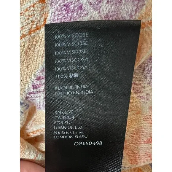 Floral Beach Urban Outfitters Spaghetti Strap Sundress Dress size S - Picture 3 of 6